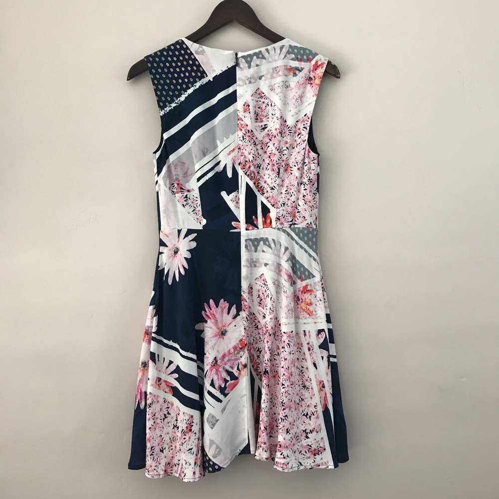 French Connection | Patchwork Floral Skater Dress… - image 4